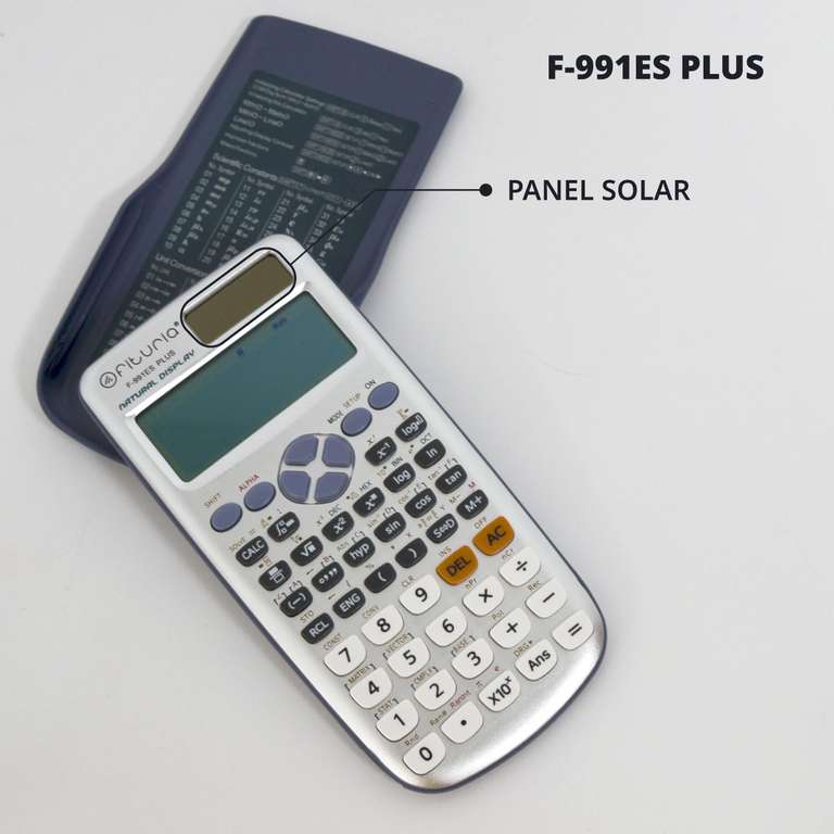 Calculadora Digital científica solar para Ingeniería, Escuela y Universidad, Pantalla 2 líneas - Ofituria (F-991ES)