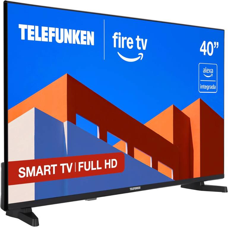Telefunken 40FTV825, 40 Pulgadas Full HD, Smart TV Fire OS, HDR10, Alexa Integrado, Control por
