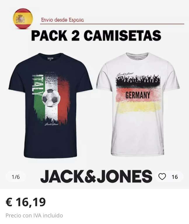2 camisetas Jack & Jones