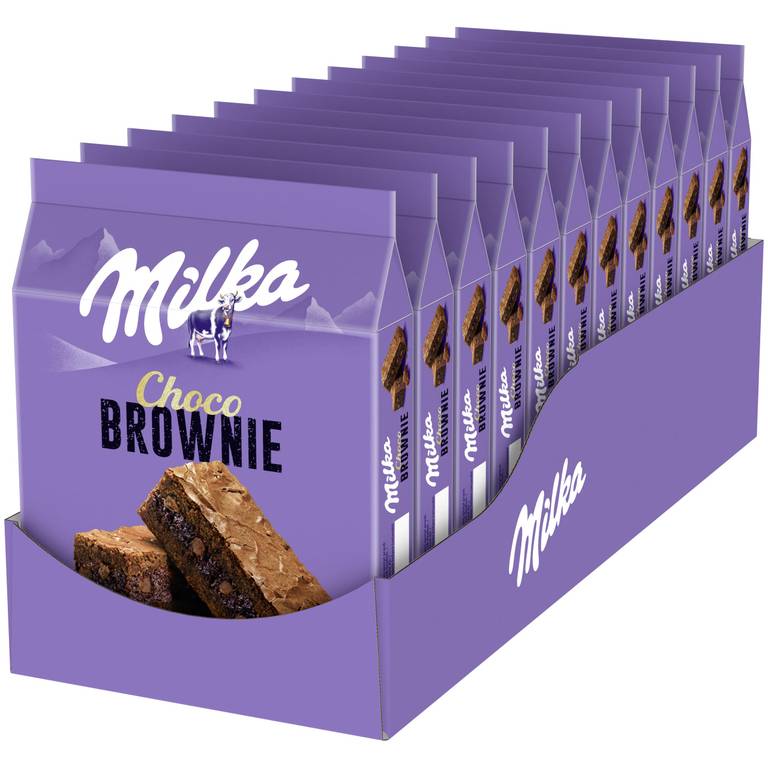 Pack de 13 Ud 150 g Milka Choco Brownie Bizcocho de Chocolate con Leche de los Alpes