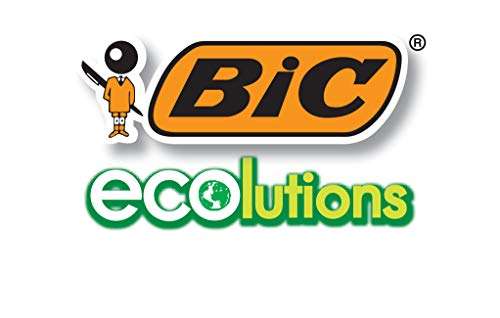 BIC Eco-Friendly Home & Office - 3 Bolígrafos/1 Lápiz grafito/1 Portaminas/1 Marcador permanente/1 Cinta correctora/1 Pegamento - Caja de 9