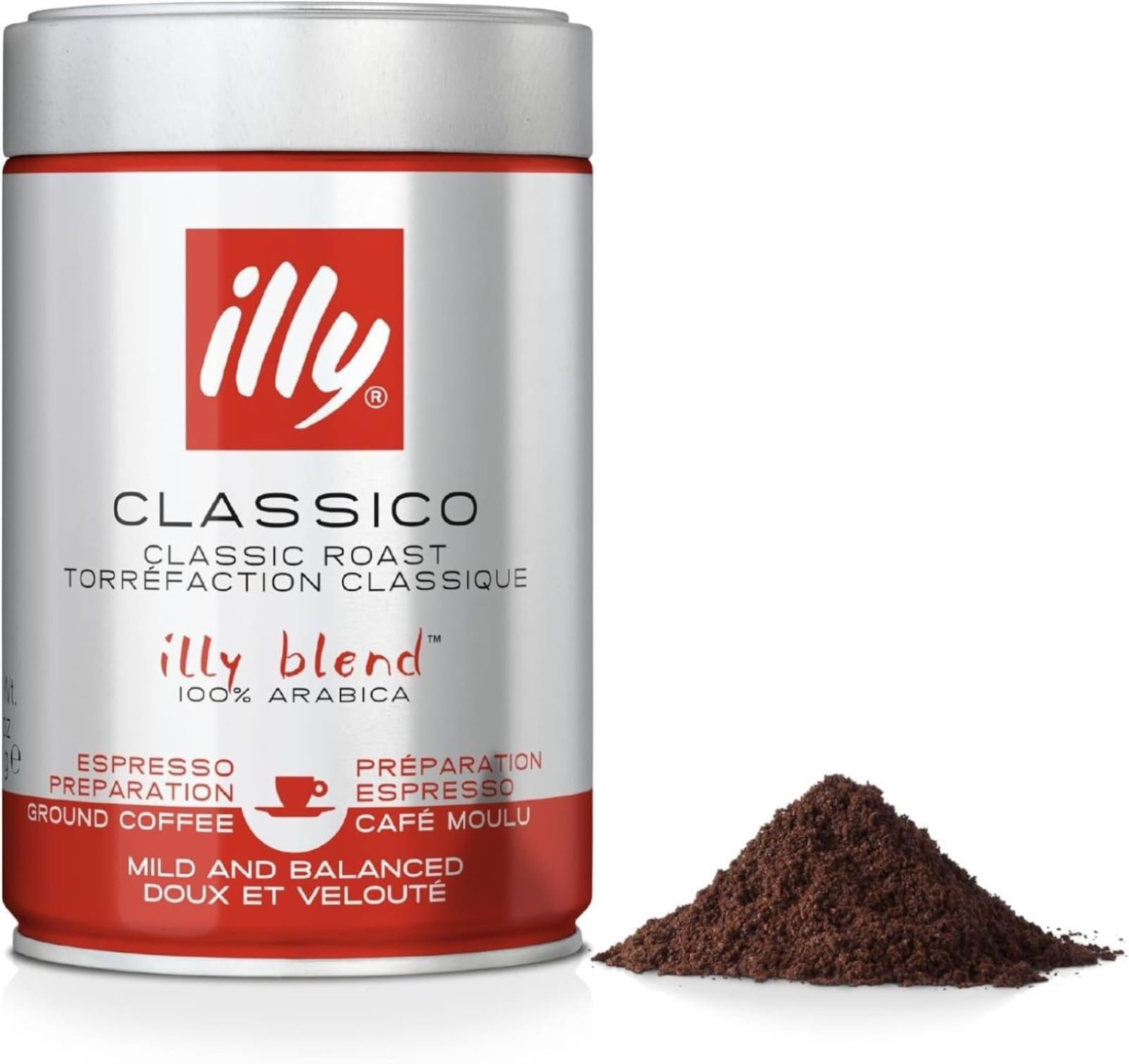 Illy, Café Molido Espresso de Tueste Classico, 100% Arábica, 250g (5'45€ con más suscripciones activas y 5% adicional comprando 4)