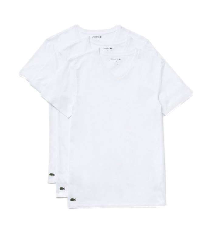 Lacoste - Pack 3 camisetas interiores Sous-vetement blanco Tallas S-M