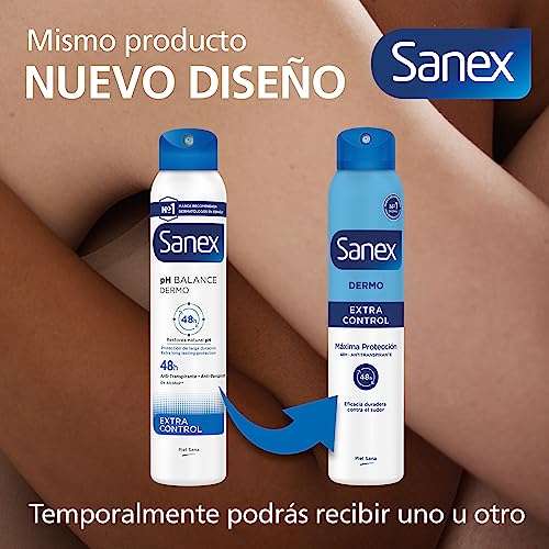 Sanex Dermo Extra Control Desodorante Spray, Pack 6 Uds x 200ml