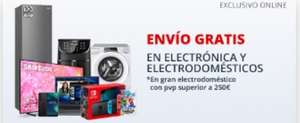 Envío gratis en electrónica y electrodomésticos (>250€)