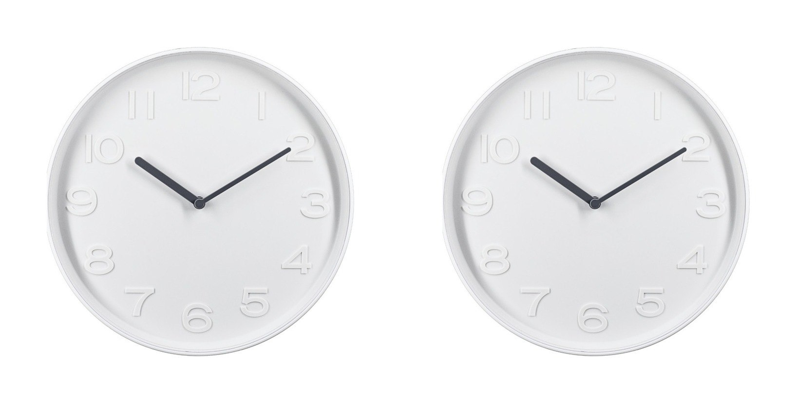 2x Reloj de Pared Alba Blanco - 25cm