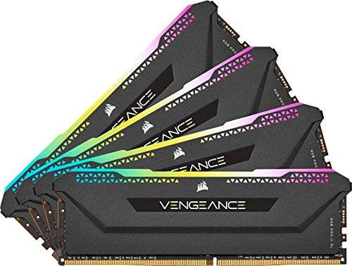 Memoria RAM Corsair Vengeance RGB Pro SL de 32 GB (4x8GB) DDR4 con iluminación RGB