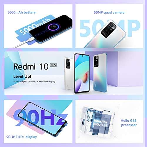 Redmi 10 2022 – Smartphone de 4+128GB + auriculares Mi in Ear