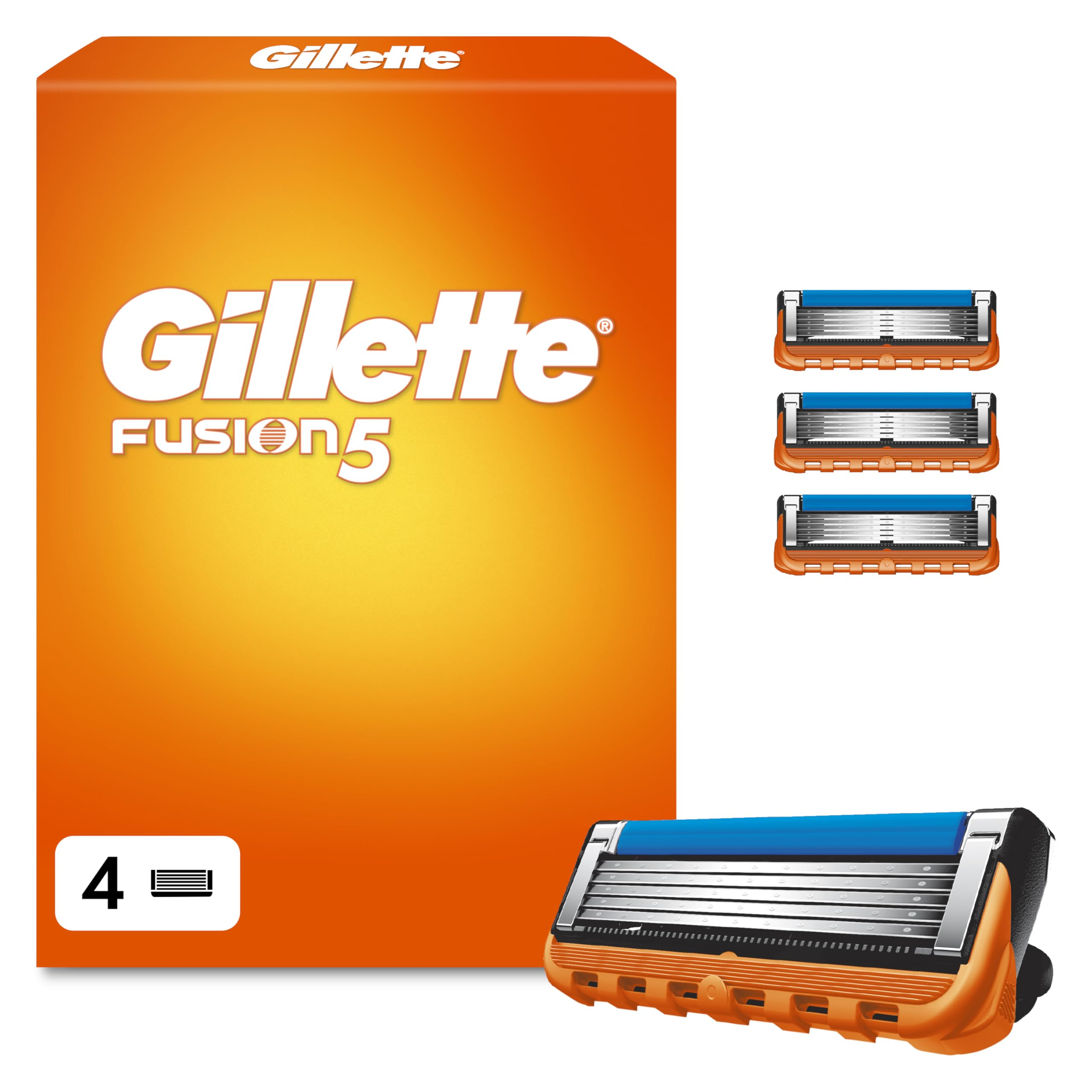 Gillette Fusion5 Cuchillas de Afeitar Hombre, Pack de 4