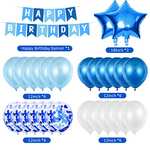 Globos azules para decoración de fiestas. Juego de 31 piezas [Números 4, 6, 7 y 9 a 3'99€]
