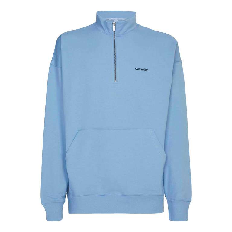 Sudadera Calvin Klein Quarter Zip azul cielo