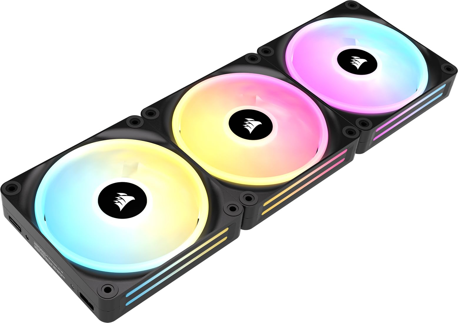 CORSAIR iCUE LINK QX120 RGB 120mm Ventilador - Paquete Triple - Negro