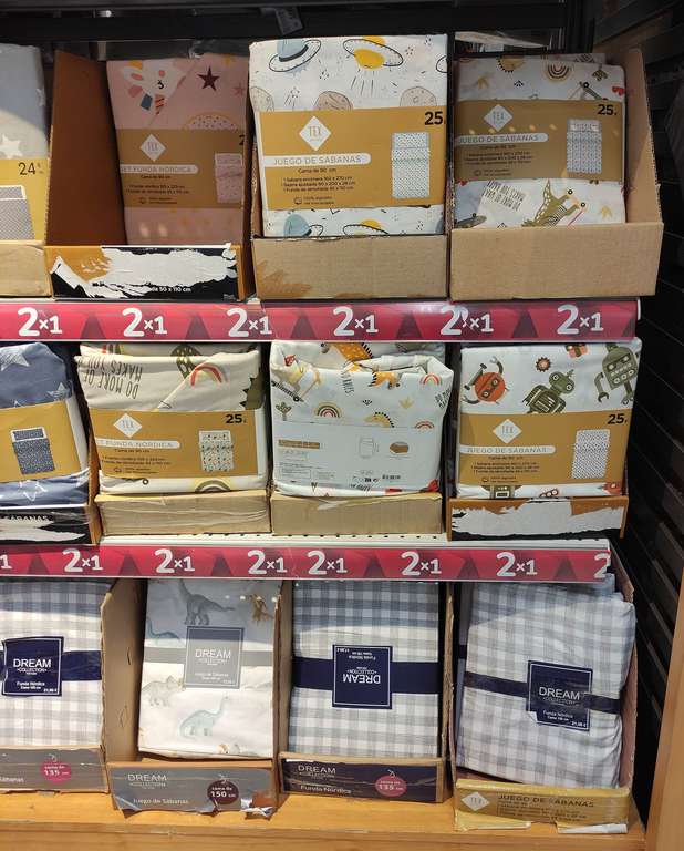 2x1 en TODOS los juegos de sábanas y fundas nórdicas - En tienda y online @ Carrefour