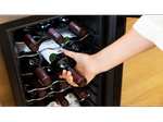 Vinoteca - Cecotec GrandSommelier 15000 Black Compressor, 15 botellas, 5 estantes, LED, Silencioso, 69 cm, Black