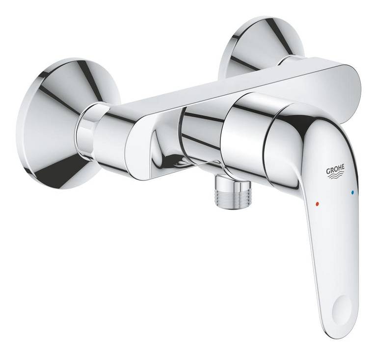 GROHE Swift – Grifo de ducha 1/2″ con herramientas (Grifo monomando con palanca metálica, válvula antirretorno, acabado duradero), Crom