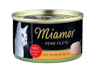 24 Latas comida de gato MIAMOR Filetitos Pollo-Pasta Gelat. Lata 24x100g