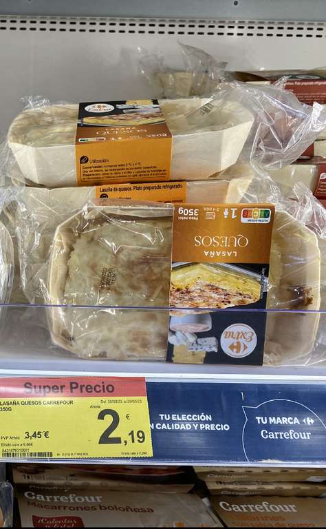 Lasaña queso - Carrefour