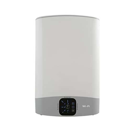 Ariston Velis Wifi - Calentador de Agua Eléctrico Bajo Consumo Horizontal y Vertical, Termo Eléctrico 30 Litros Plano
