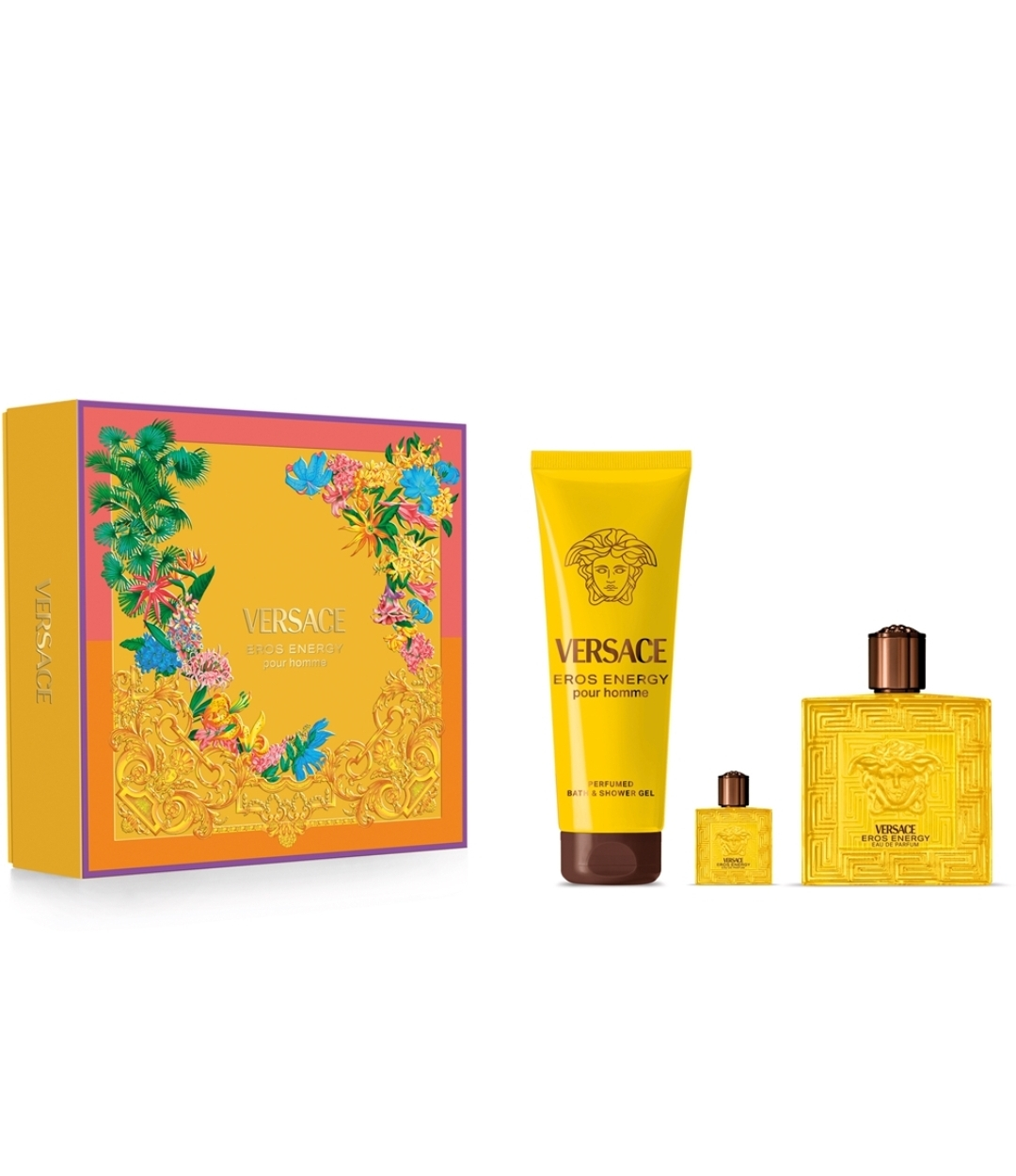Cofre regalo Versace Eros Energy | Incluye EDP 100 ml + minitalla 5 ml + gel ducha 150 ml | Precio desde la app usando el código