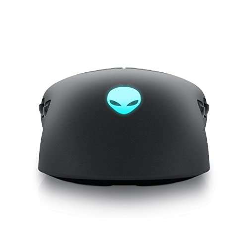 Alienware AW320M Mouse, 6 Buttons, Independent L/R Keys, Programmable Buttons, Improved Grip with 3D Sculpted Thumb Grips, Light Ultra