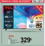 Tv 58 " - TCL 58P635 - 4K HDR TV con Google TV