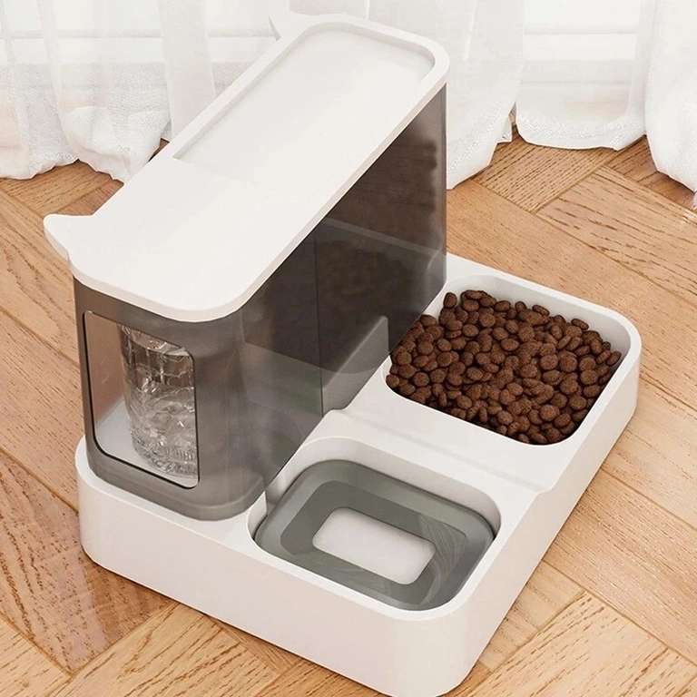 Dispensador automático de comida + agua para mascotas