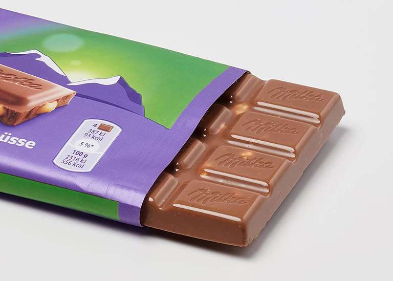 Caja de 17 tabletas de chocolate Milka avellanas