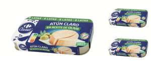 3x Atún claro en aceite de oliva Classic Carrefour pack de 8 latas de 52 g. Total 24 latas (4'66€/pack)