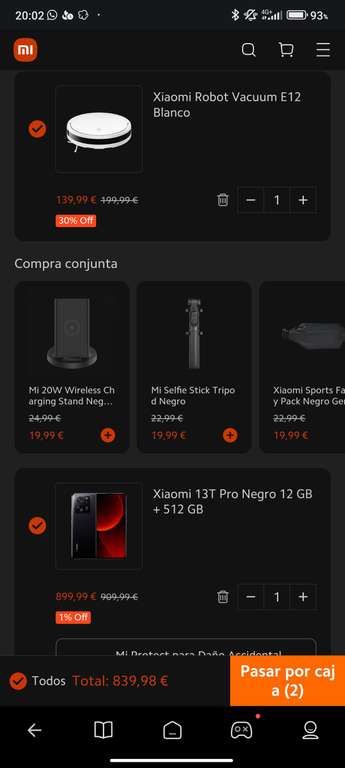 Robot Aspirador XIAOMI Vaccuum E12 Eu