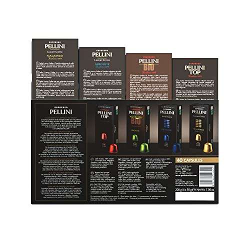 Pellini Caffè - Espresso Pellini Gift Box - 40 Cápsulas - Compatible con Máquina Nespresso