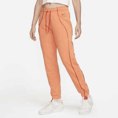 Nike Air - Jogger de talle medio y tejido Fleece (Talla grande) - Mujer (Orange Trance/Mantra Orange/Mantra Orange)