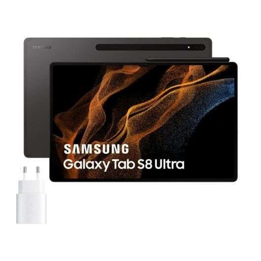 Samsung Galaxy Tab S8 Ultra WiFi 128GB Negra + Cargador 25W (PC Componentes y Amazon)