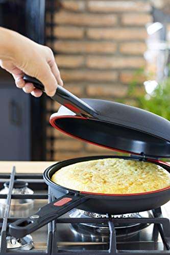 Sartén Doble BRA para tortilla apta para todo tipo de cocinas, diámetro 24 cm