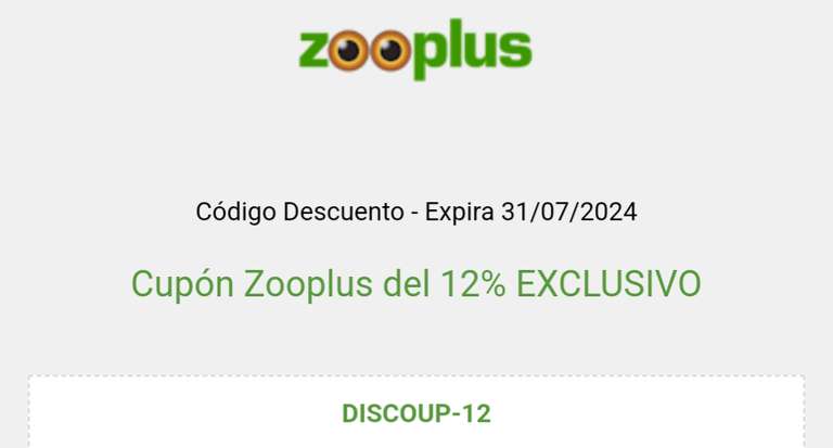 Descuento Zooplus (Cuentas nuevas y compra mínima 49€)