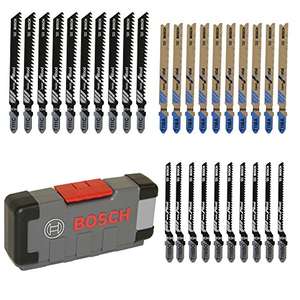 Bosch Professional Set Tough Box con 30 hojas de sierra de calar Basic for Wood and Metal (para madera y metal,