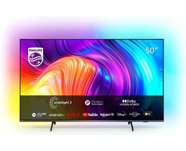 TV LED 127 cm (50") Philips 50PUS8517/12, 4K UHD, Smart TV, Google Assistance y Alexa, 2022+ cupón 74,85€ . Amazon Iguala