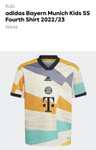 Camiseta Bayer Munich Temp 22-23 (tallas 7-8 años) 50 aniversario Estadio Olímpico Munich en Adidas Outlet Vega del Rey, Camas, Sevilla