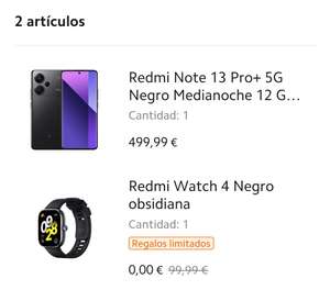 Redmi Note 13 Pro+ 5G (12+512gb) + reloj de regalo