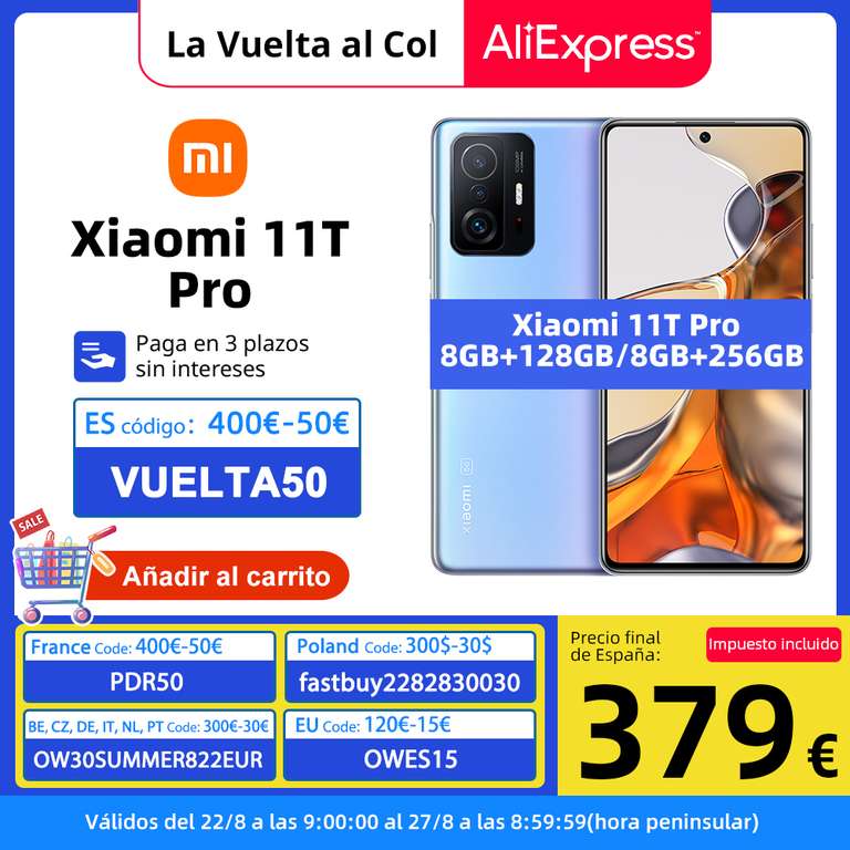Xiaomi 11T PRO 5G 8GB/128GB - Desde España