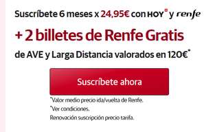 2 billetes de Renfe larga distancia gratis al suscribirse al periódico (HOY)