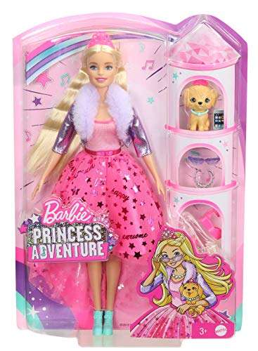 Barbie Princess Adventure Princesa Deluxe, muñeca rubia con accesorios