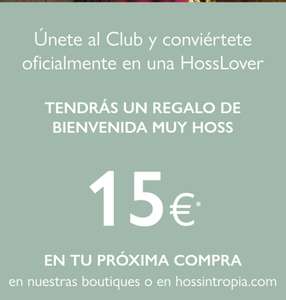 15 euros de descuento en intropia al unirte al club Hosslover