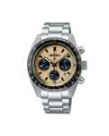 Seiko Reloj de hombre Prospex Speedtimer Crono Solar Dorado/ Plata SSC817P1 de acero y correa plateada