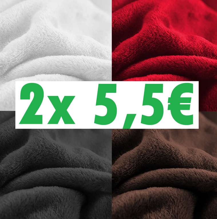 2x Manta franela "2,7€ unidad" [varios colores]