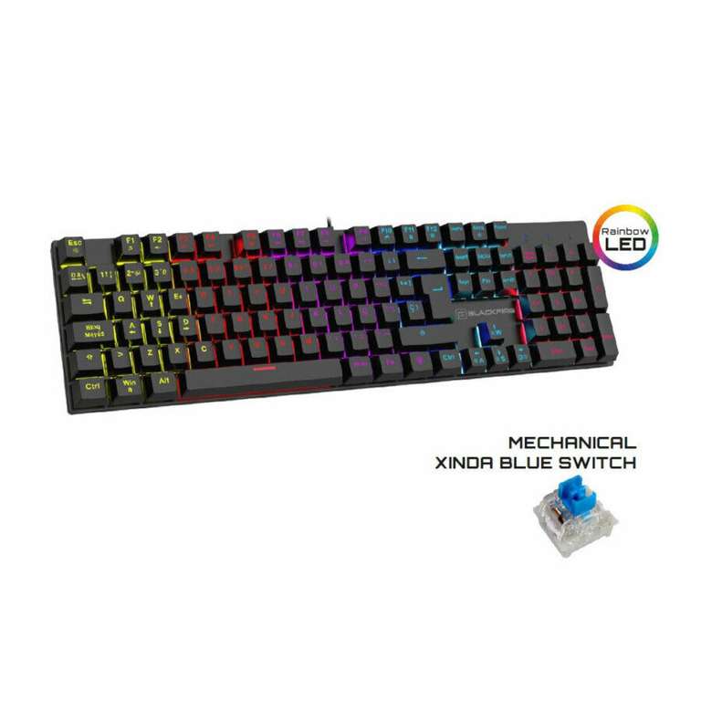 Blackfire bfx 501 mecánico - xinda blue switch - teclado gaming