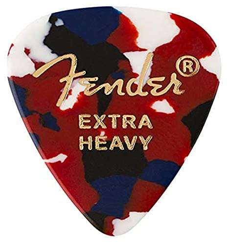 Fender 351 Shape Classic - Púas (celuloide, 12 unidades, grosor: extrafuerte), color confeti