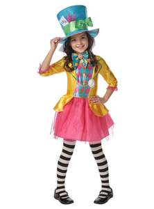 Disfraz de Sombrerero loco para niña - Alicia en el País de las Maravillas oficial Disney. Tallas de 3 a 10 años