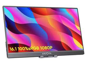 Monitor Portátil ARZOPA 16.1'' 100% sRGB 1080P