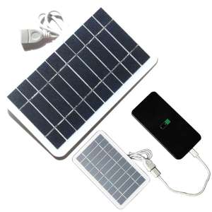 2W Panel Solar Portátil USB Salida De Puerto Al Aire Libre Fexible Cargador De Batería Utilizado Para Teléfono Móvil