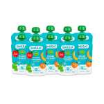 Smileat - Pack de 10 Pouch de Frutas Ecológicas - Sin Sal ni Azúcar Añadido, Sin Gluten